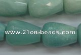 CAM655 15.5 inches 18*25mm faceted teardrop amazonite beads