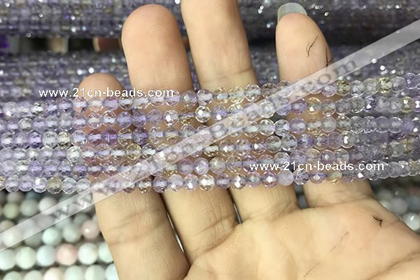 CAN210 15.5 inches 4mm round faceted ametrine beads wholesale