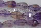 CAN24 15.5 inches 12*16mm faceted teardrop natural ametrine beads