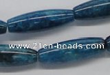 CAP59 15.5 inches 10*30mm rice dyed apatite gemstone beads wholesale
