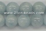 CAQ113 15.5 inches 16mm round A grade natural aquamarine beads