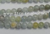 CAQ251 15.5 inches 6mm round aquamarine beads wholesale