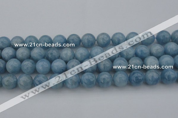 CAQ705 15.5 inches 14mm round natural aquamarine beads wholesale