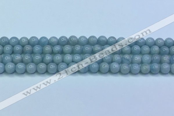 CAQ865 15.5 inches 6mm round aquamarine gemstone beads wholesale