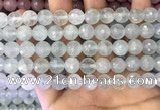 CAQ877 15.5 inches 10mm faceted round aquamarine gemstone beads