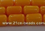 CAR414 15.5 inches 10*15mm tube synthetic amber beads wholesale