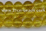 CAR557 15.5 inches 7mm - 8mm round natural amber beads wholesale