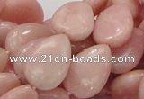 CAS26 15.5 inches 12*18mm flat teardrop pink angel skin gemstone beads