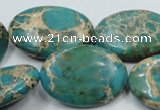 CAT10 15.5 inches 22*30mm oval natural aqua terra jasper beads