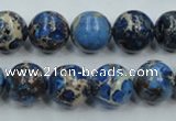 CAT214 15.5 inches 16mm round dyed natural aqua terra jasper beads
