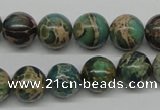 CAT5005 15.5 inches 12mm round natural aqua terra jasper beads