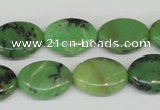 CAU17 12*16mm flat oval australia chrysoprase beads Wholesale
