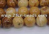 CAY05 15.5 inches 12mm round African yellow jasper beads wholesale