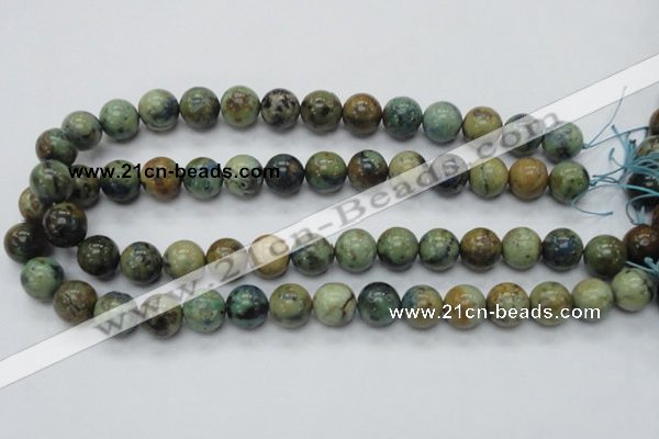 CAZ11 15.5 inches 14mm round natural azurite gemstone beads