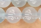 CBC812 15.5 inches 10mm round blue chalcedony gemstone beads
