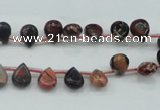 CBD15 6*8mm top-drilled teardrop brecciated jasper gemstone beads