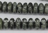 CBD211 15.5 inches 7*14mm rondelle green brecciated jasper beads