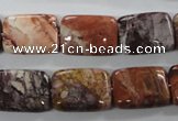 CBD55 15.5 inches 13*18mm rectangle brecciated jasper gemstone beads