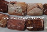 CBD56 15.5 inches 15*20mm rectangle brecciated jasper gemstone beads