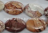 CBD58 15.5 inches 18*25mm oval brecciated jasper gemstone beads