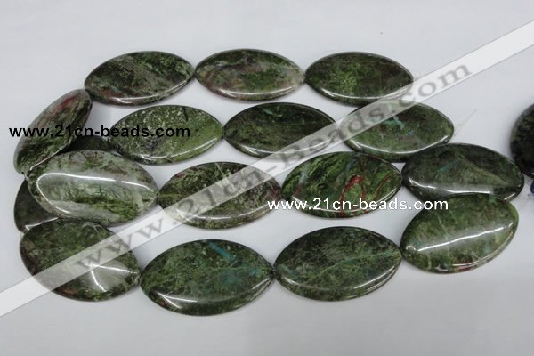 CBG34 15.5 inches 30*50mm marquise bronze green gemstone beads