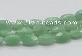 CBJ27 15.5 inches 6*10mm faceted oval jade beads wholesale