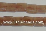 CBQ29 15.5 inches 12*12mm square strawberry quartz beads wholesale