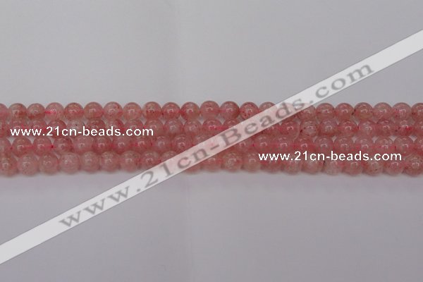 CBQ611 15.5 inches 6mm round natural strawberry quartz beads