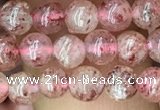 CBQ695 15.5 inches 4mm round strawberry quartz beads wholesale