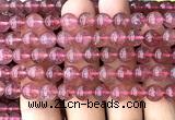 CBQ782 15 inches 8mm round strawberry quartz beads wholesale