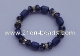 CBR14 5pcs imitation Swarovski crystal & cat eye beads stretchy bracelet