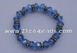 CBR47 5pcs 7 inches imitation Swarovski crystal beads stretchy bracelet