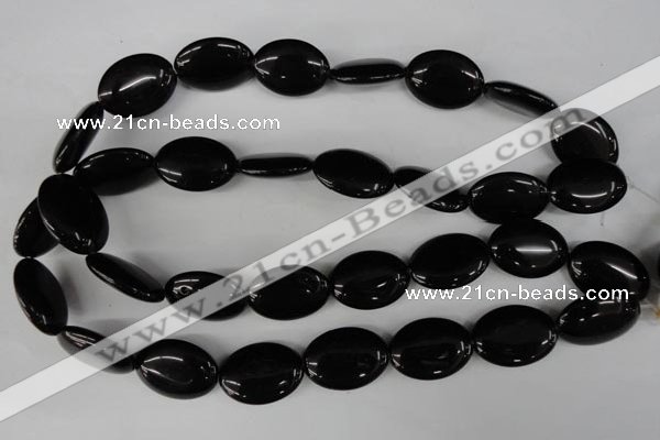 CBS252 15.5 inches 18*25mm oval blackstone beads wholesale