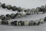 CBW01 15.5 inches 6mm round black & white jasper gemstone beads