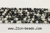 CBW171 15.5 inches 6mm round black & white jasper gemstone beads wholesale