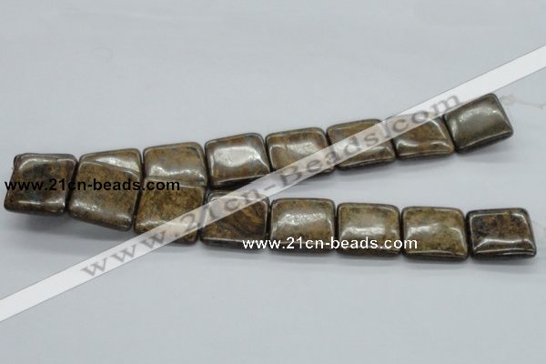 CBZ10 15.5 inches 25*25mm square bronzite gemstone beads wholesale