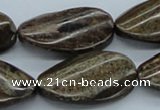CBZ17 15.5 inches 20*35mm twisted oval bronzite gemstone beads