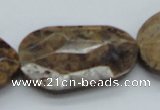 CBZ20 15.5 inches 30*35mm faceted freeform bronzite gemstone beads