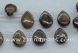 CBZ23 15.5 inches 10*15mm flat teardrop bronzite gemstone beads