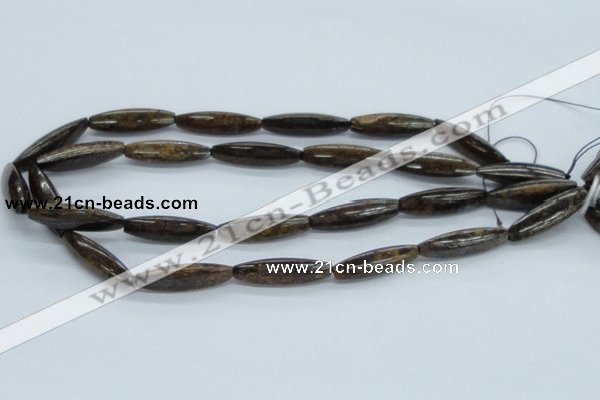 CBZ25 15.5 inches 9*30mm rice bronzite gemstone beads wholesale