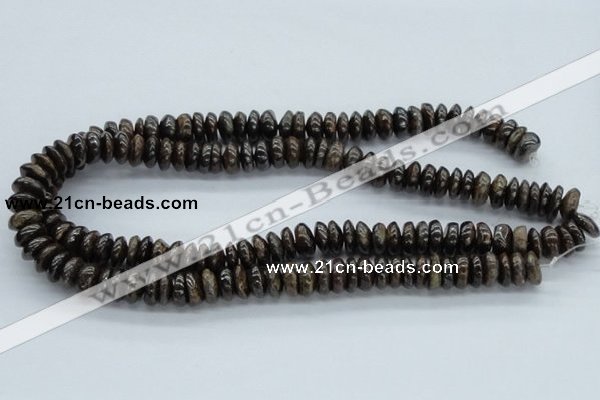 CBZ29 15.5 inches 6*12mm rondelle bronzite gemstone beads wholesale