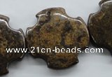 CBZ321 15.5 inches 30*30mm cross bronzite gemstone beads wholesale