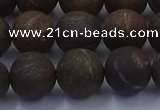 CBZ604 15.5 inches 10mm round matte bronzite beads wholesale