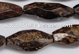 CBZ87 15.5 inches 14*34mm faceted nuggets bronzite gemstone beads