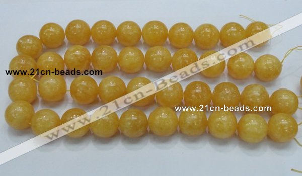 CCA08 15.5 inches 20mm round yellow calcite gemstone beads wholesale