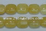 CCA12 15.5 inches 16*16mm square yellow calcite gemstone beads