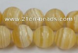 CCA205 15.5 inches 16mm round yellow lace calcite beads