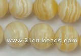 CCA206 15.5 inches 18mm round yellow lace calcite beads