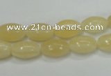 CCA208 15.5 inches 8*12mm rice yellow lace calcite beads