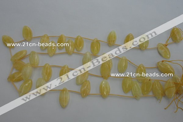 CCA31 Top-drilled 10*20mm marquise calcite gemstone beads wholesale